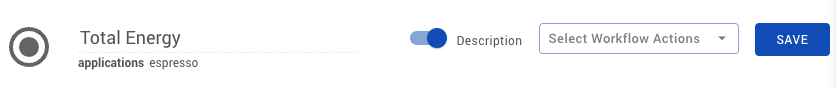 Toggle description Workflow Header